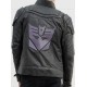 Mens Transformers Decepticon Shield Black Armor Leather Jacket Mens Transformers Decepticon Shield Black Armor Leather Jacket