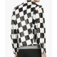 Men’s Biker Asymmetrical Zipper Checkerboard Leather Jacket Men’s Biker Asymmetrical Zipper Checkerboard Leather Jacket
