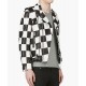 Men’s Biker Asymmetrical Zipper Checkerboard Leather Jacket Men’s Biker Asymmetrical Zipper Checkerboard Leather Jacket
