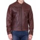 Men’s Biker Leather Brown Padded Shoulder Jacket Men’s Biker Leather Brown Padded Shoulder Jacket
