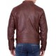 Men’s Biker Leather Brown Padded Shoulder Jacket Men’s Biker Leather Brown Padded Shoulder Jacket