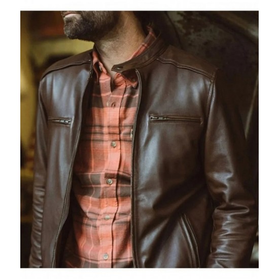 Men’s Biker Thompson Brown Leather Jacket Men’s Biker Thompson Brown Leather Jacket