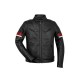 Mens Cafe Racer Striped Black Retro Biker Jacket Mens Cafe Racer Striped Black Retro Biker Jacket