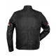 Mens Cafe Racer Striped Black Retro Biker Jacket Mens Cafe Racer Striped Black Retro Biker Jacket