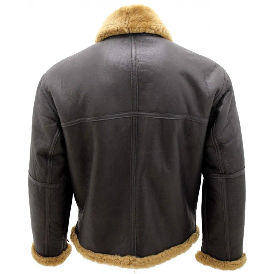 Men’s Black RAF Aviator Vintage Real Shearling Sheepskin Flying Leather Jacket Men’s Black RAF Aviator Vintage Real Shearling Sheepskin Flying Leather Jacket