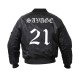 Men’s Bomber 21 Savage Satin Jacket Men’s Bomber 21 Savage Satin Jacket