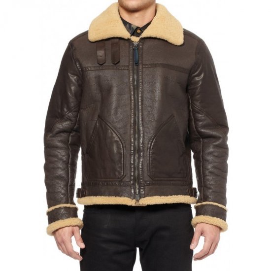 Men’s Brown RAF Aviator Vintage Real Shearling Sheepskin Flying Leather Jacket Men’s Brown RAF Aviator Vintage Real Shearling Sheepskin Flying Leather Jacket