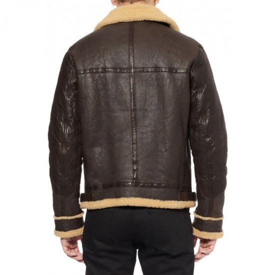 Men’s Brown RAF Aviator Vintage Real Shearling Sheepskin Flying Leather Jacket Men’s Brown RAF Aviator Vintage Real Shearling Sheepskin Flying Leather Jacket