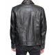 Men’s Classic Black Leather Trucker Jacket