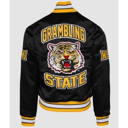 Men’s Grambling State Tigers Black Satin Jacket