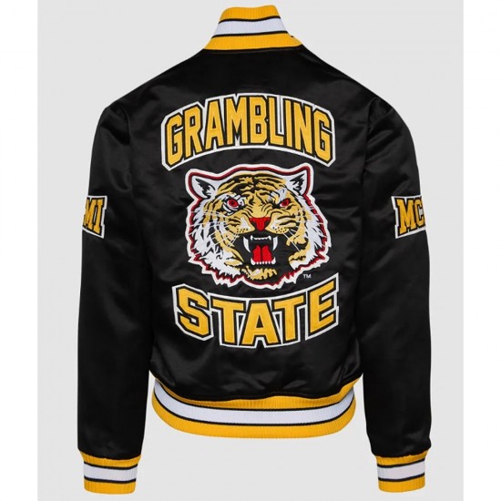 Men’s Grambling State Tigers Black Satin Jacket Men’s Grambling State Tigers Black Satin Jacket
