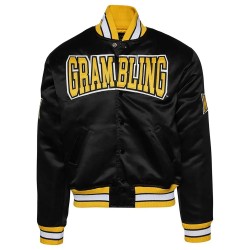 Men’s Grambling State Tigers Black Satin Jacket