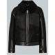 Men’s Jet Black Shearling Leather Jacket Men’s Jet Black Shearling Leather Jacket
