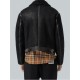 Men’s Jet Black Shearling Leather Jacket Men’s Jet Black Shearling Leather Jacket