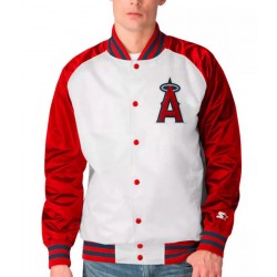 Men’s Los Angeles Angels Letterman Satin Jacket
