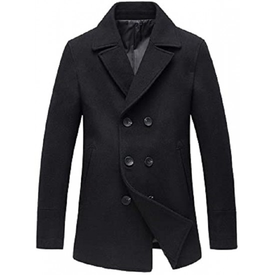 Men’s Mid Length Winter Pea Coat Men’s Mid Length Winter Pea Coat