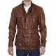 Men’s Motorcycle Belted Waxed Leather Jacket Men’s Motorcycle Belted Waxed Leather Jacket