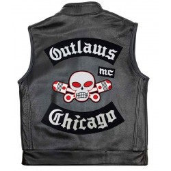 Men’s Outlaw Chicago MC Leather Vest