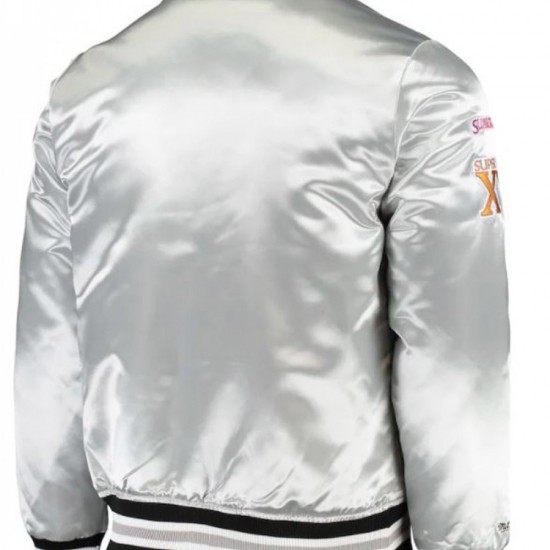 Men’s Raiders Las Vegas Silver Bomber Jacket Men’s Raiders Las Vegas Silver Bomber Jacket