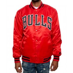 Men’s Red Chicago Bulls Satin Jacket