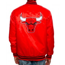Men’s Red Chicago Bulls Satin Jacket
