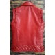 Men’s Red Cowhide Leather Biker Vest Men’s Red Cowhide Leather Biker Vest