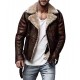 Men’s Street Style Brown Shearling Leather Jacket Men’s Street Style Brown Shearling Leather Jacket