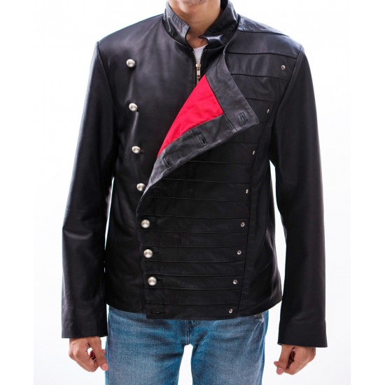 Men’s Vintage Military Parade Leather Jacket
