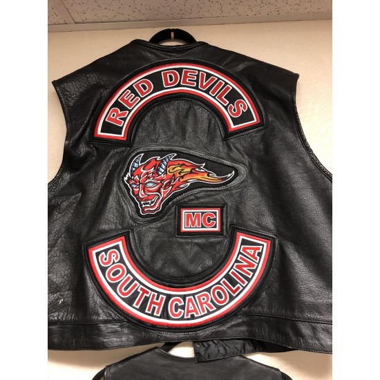 Men’s rdmc black Leather Vest Men’s rdmc black Leather Vest