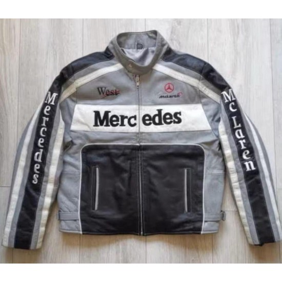 Mercedes Biker Leather Jacket for Men Mercedes Biker Leather Jacket for Men