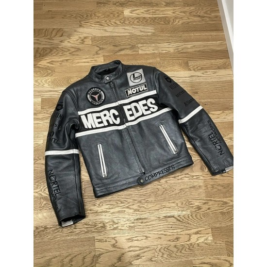 Mercedes F1 Race Leather Jacket