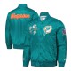 Miami Dolphins Aqua Varsity Satin Jacket Miami Dolphins Aqua Varsity Satin Jacket