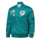 Miami Dolphins Aqua Varsity Satin Jacket Miami Dolphins Aqua Varsity Satin Jacket