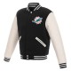 Miami Dolphins Varsity Black And White Jacket Miami Dolphins Varsity Black And White Jacket
