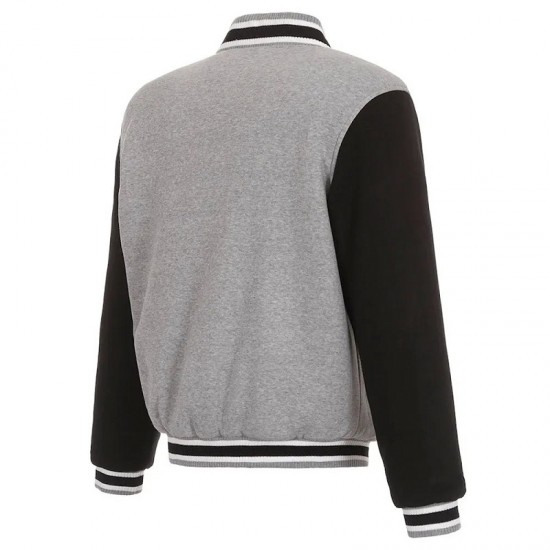 Miami Dolphins Varsity Gray And Black Wool Jacket Miami Dolphins Varsity Gray And Black Wool Jacket