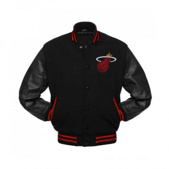 Miami Heat NBA Varsity Bomber Jacket Miami Heat NBA Varsity Bomber Jacket