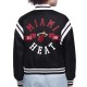 Miami Heat Printed Logo Varsity Satin Jacket Miami Heat Printed Logo Varsity Satin Jacket