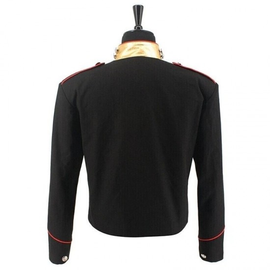 Michael Jackson Black Trimming Military Wool Jacket Michael Jackson Black Trimming Military Wool Jacket