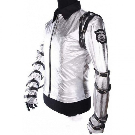 Michael Jackson King Of Pop Bad Concert Satin Jacket Michael Jackson King Of Pop Bad Concert Satin Jacket
