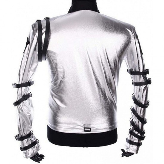 Michael Jackson King Of Pop Bad Concert Satin Jacket Michael Jackson King Of Pop Bad Concert Satin Jacket