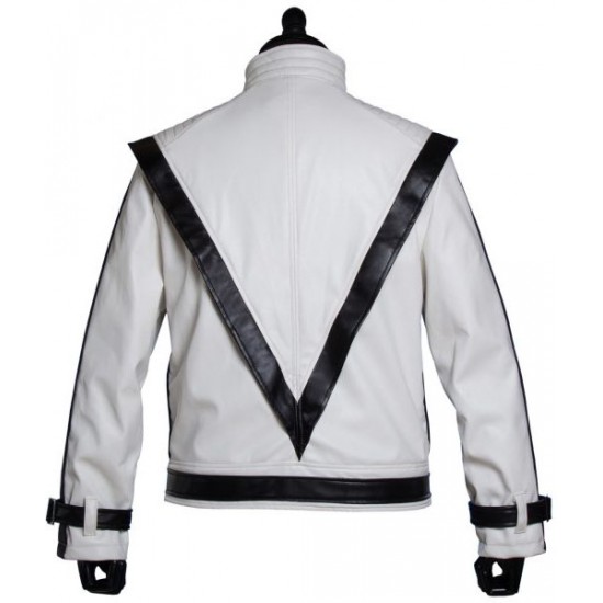 Michael Jackson White Thriller Leather Jacket Michael Jackson White Thriller Leather Jacket