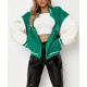 Michigan Mid Western Green Letterman Jacket Michigan Mid Western Green Letterman Jacket