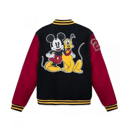 Mickey Mouse and Pluto Varsity Jacket Mickey Mouse and Pluto Varsity Jacket