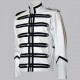 Military Style Men White Motorcycle Jacket Military Style Men White Motorcycle Jacket