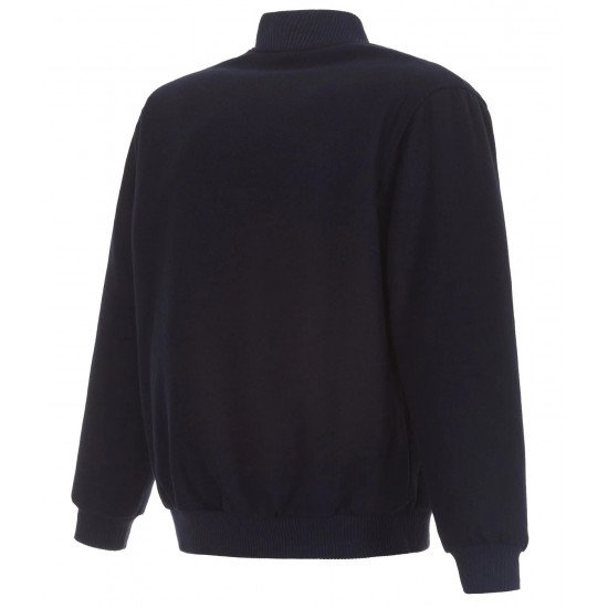 Minnesota Timberwolves Varsity Bomber Navy Blue Wool Jacket