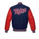 Minnesota Twins MLB Red and Blue Letterman Jacket Minnesota Twins MLB Red and Blue Letterman Jacket