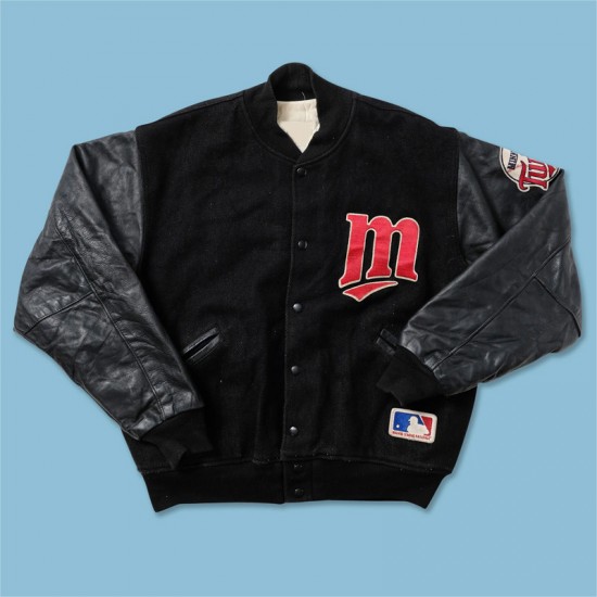 Minnesota Twins Vintage Black Varsity Jacket Minnesota Twins Vintage Black Varsity Jacket
