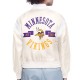 Minnesota Vikings Printed Logo Varsity Satin Jacket Minnesota Vikings Printed Logo Varsity Satin Jacket