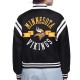 Minnesota Vikings Printed Logo Varsity Satin Jacket Minnesota Vikings Printed Logo Varsity Satin Jacket
