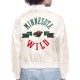 Minnesota Wild Printed Logo Varsity Satin Jacket Minnesota Wild Printed Logo Varsity Satin Jacket